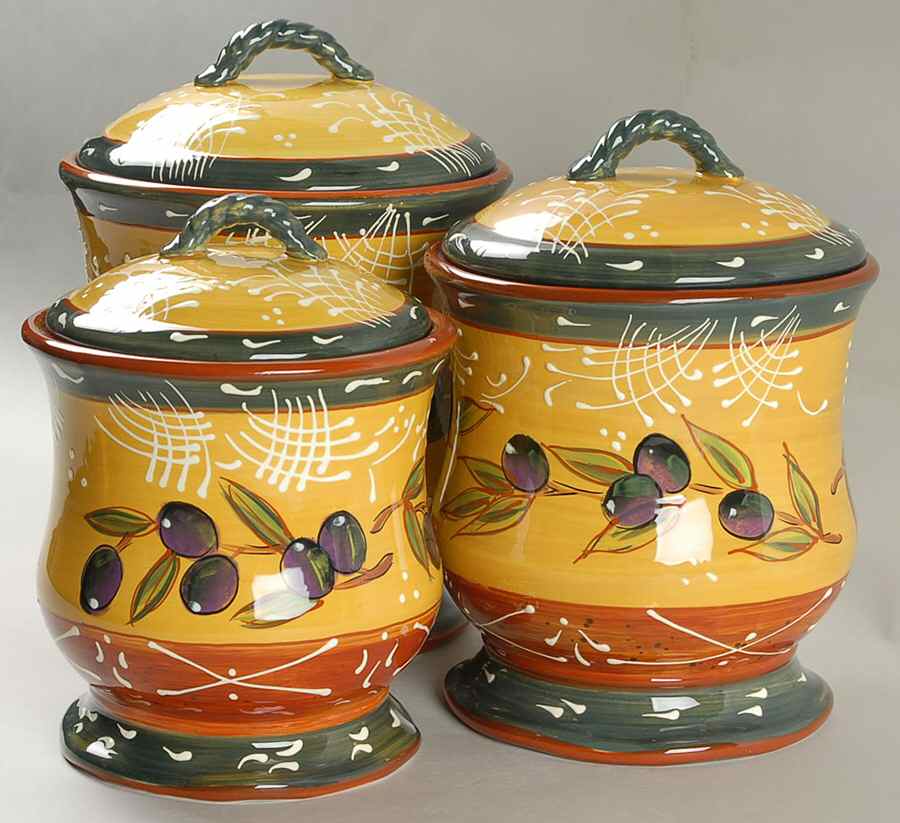 French Olives (3 Piece) Canister Set (Box Set) by Certified International-1