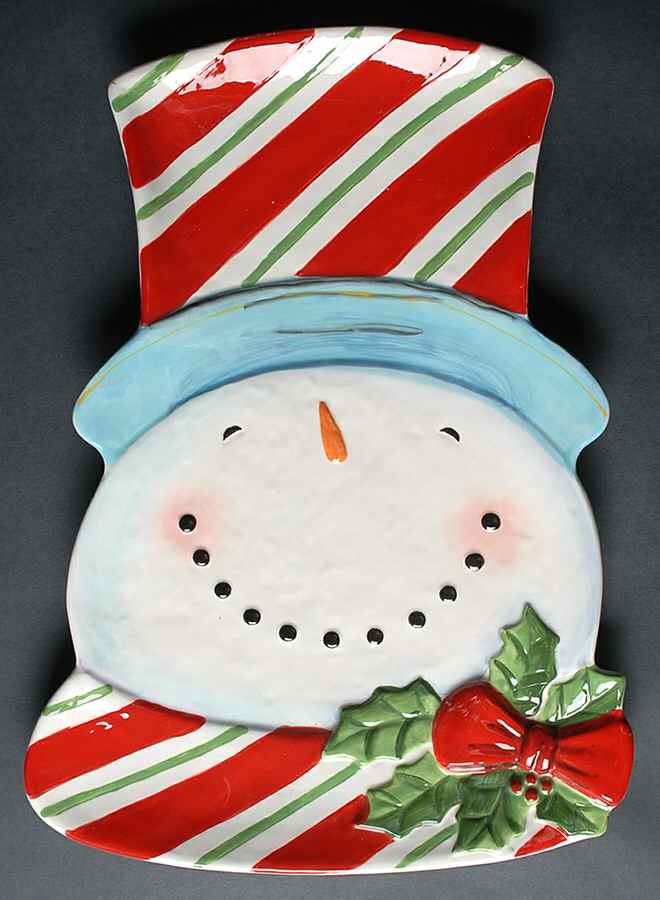 Magic Hat Snowman 16" Figural Platter by Certified International-1