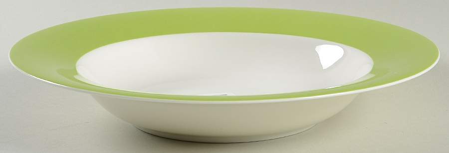 Hamptons Green Large Rim Soup Bowl by Crate & Barrel-1