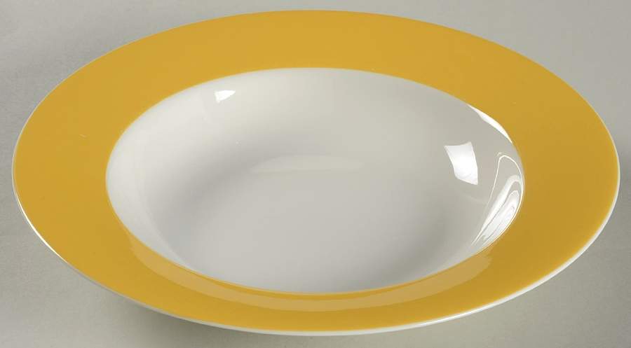 Hamptons Yellow Large Rim Soup Bowl by Crate & Barrel-1