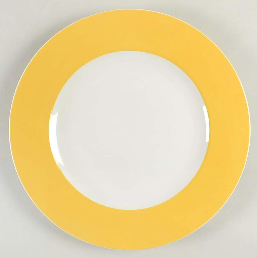 Hamptons Yellow 12" Chop Plate (Round Platter) by Crate & Barrel-1