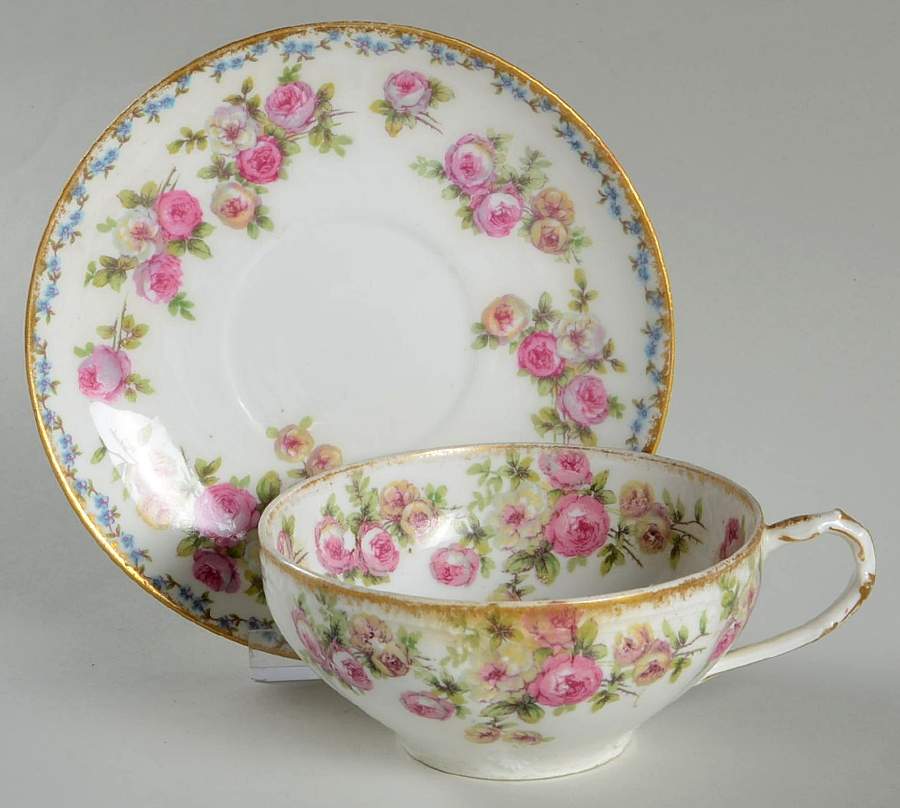 Head 117-3 Flat Cup & Saucer Set by Charles Field Haviland-1