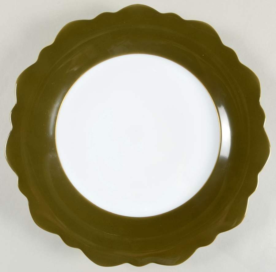 Samoa Automne Kiwi (Dark Green) Round Service Plate (Charger) Chop Plate by Jean Louis Coquet-1