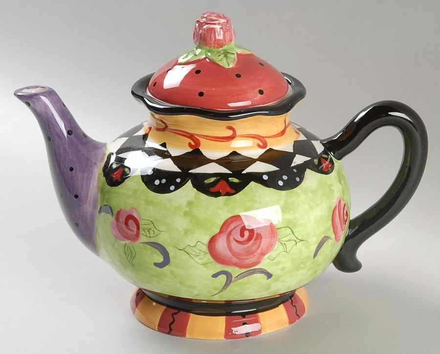 Rose Garden Teapot & Lid by Certified International-1