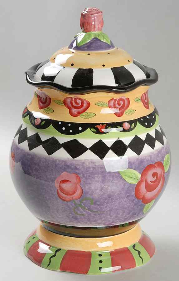 Rose Garden Biscuit Barrel & Lid by Certified International-1