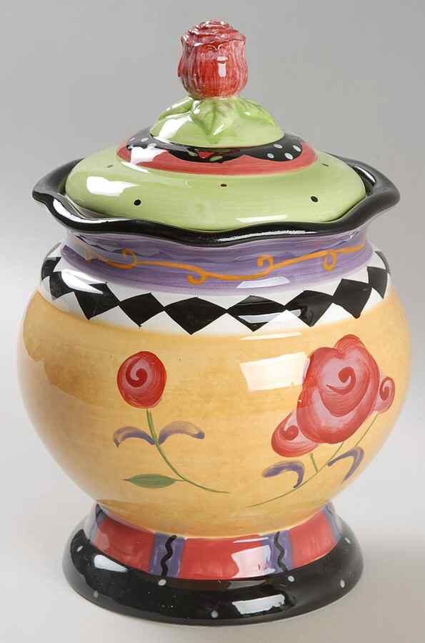 Rose Garden Large Canister & Lid by Certified International-1