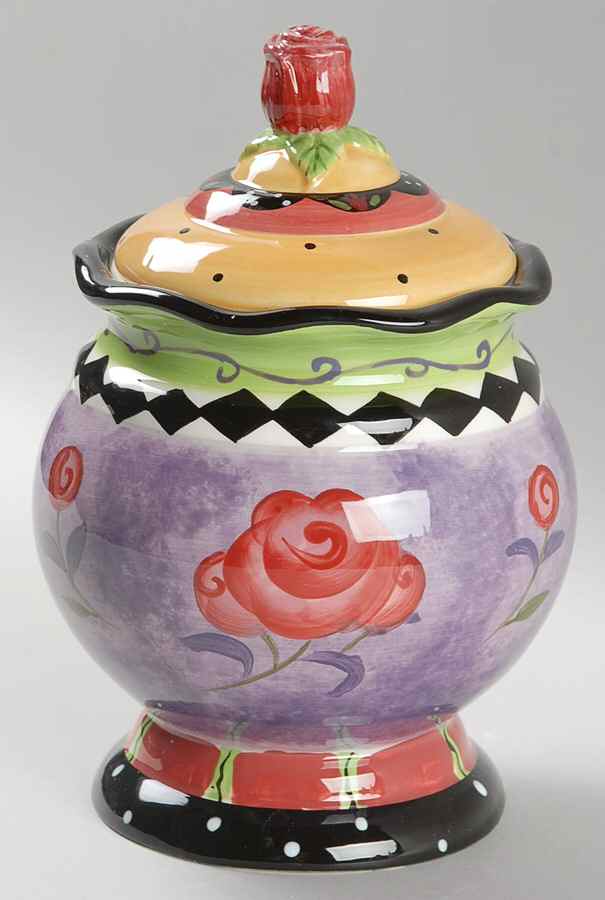 Rose Garden Small Canister & Lid by Certified International-1