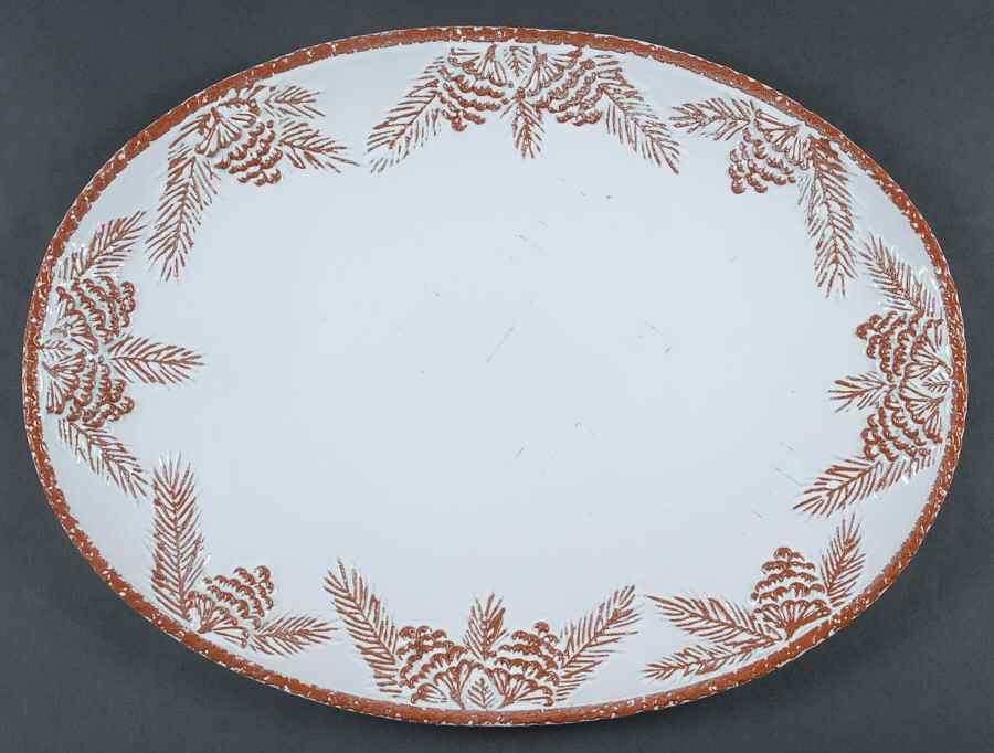 Pine Cone 16" Oval Serving Platter by Certified International-1