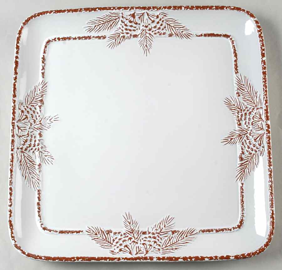 Pine Cone 14" Square Platter by Certified International-1