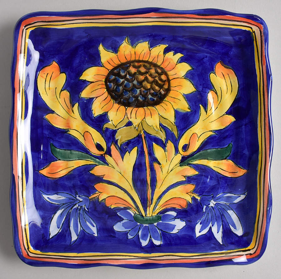 Royal Sunflower Square Salad Plate by Maxcera Corp-1