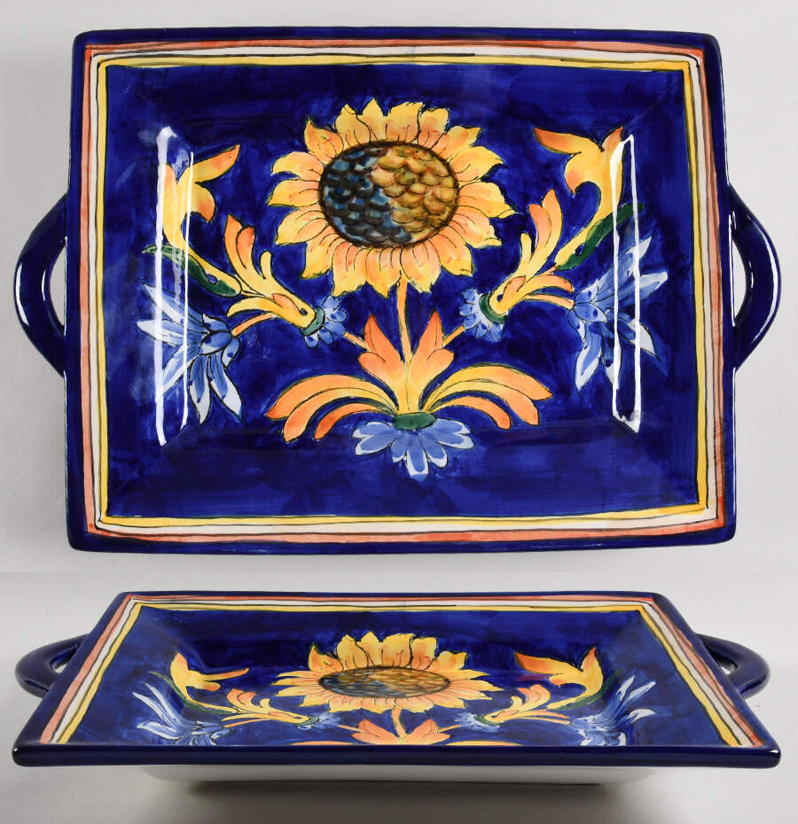 Royal Sunflower 14" Handled Tray by Maxcera Corp-1