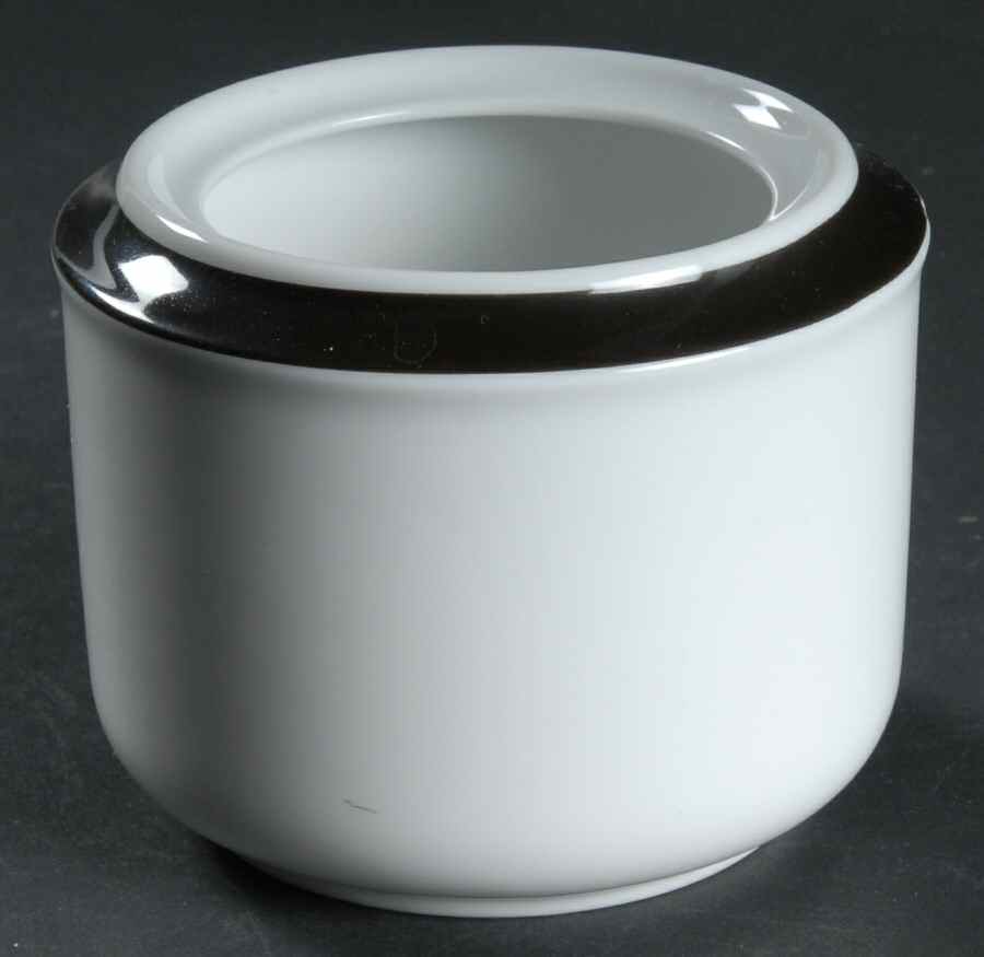 Prestige Black (No Trim) Sugar Bowl No Lid by Crown Porcelain-1