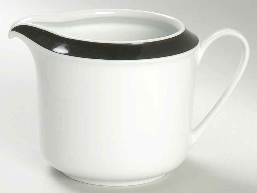Prestige Black (No Trim) Creamer by Crown Porcelain-1