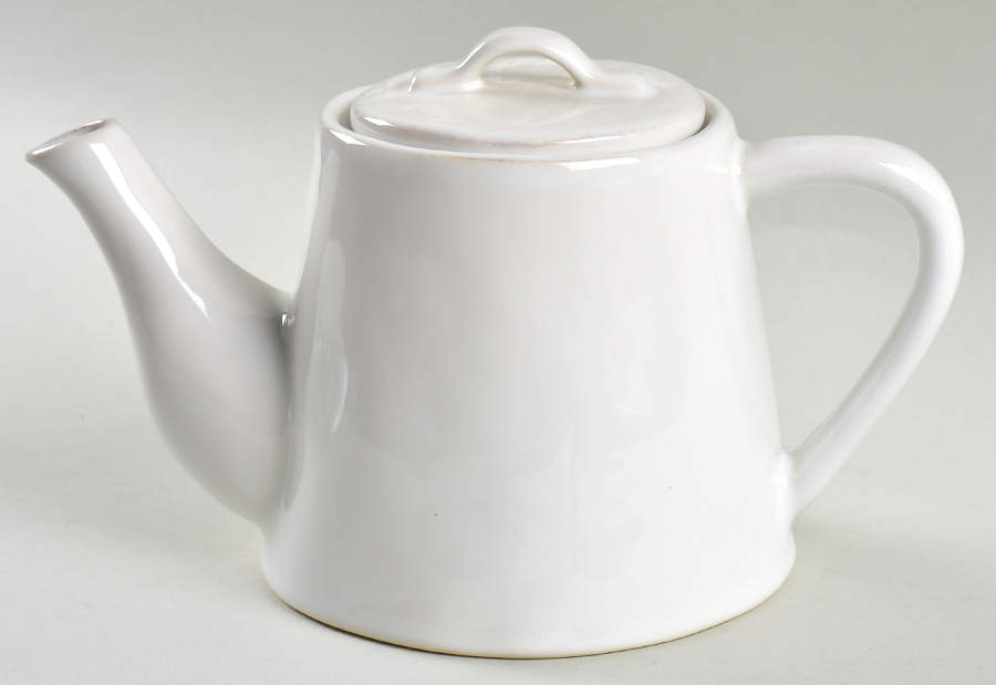 Marin White Teapot & Lid by Crate & Barrel-1