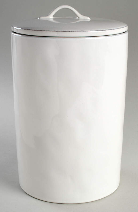 Marin White Extra Large Canister & Lid by Crate & Barrel-1