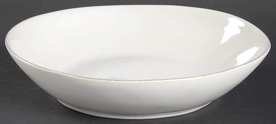 Marin White 9" Individual Pasta Bowl by Crate & Barrel-1