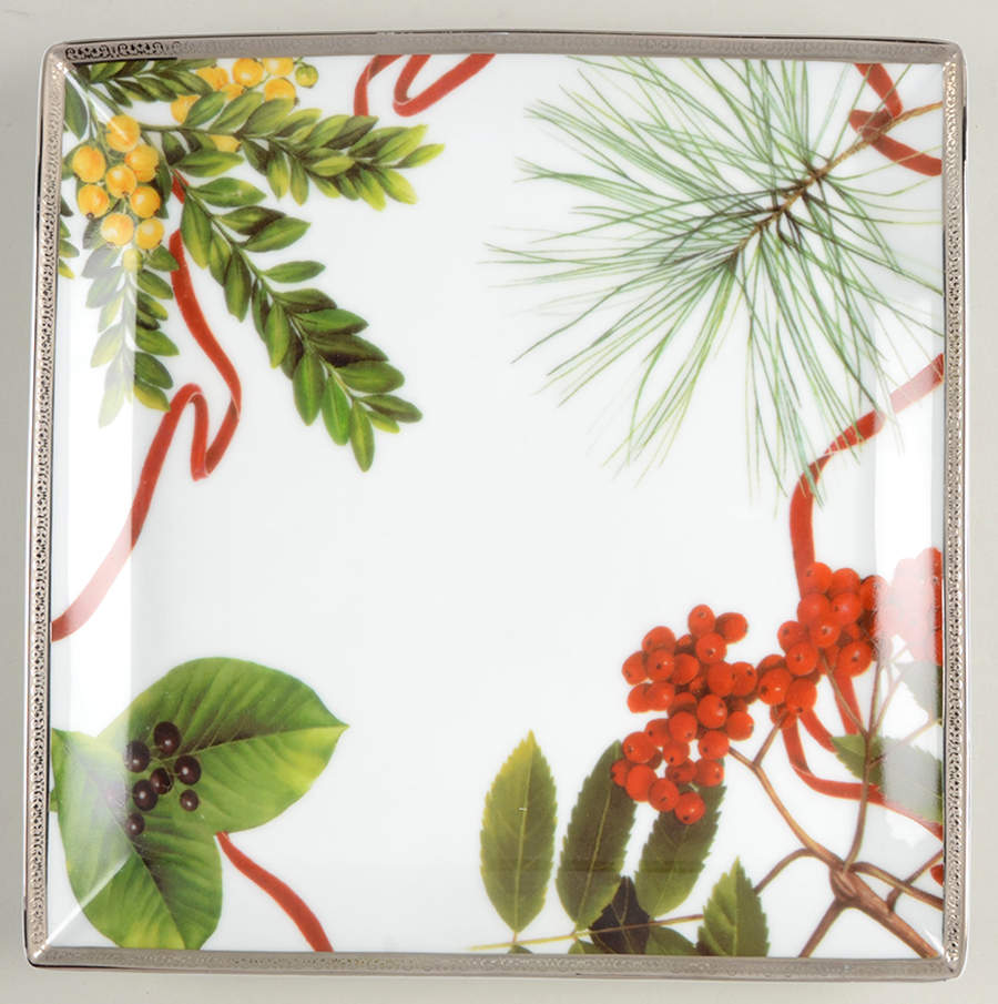 Grand Buffet Platinum (Christmas) 10" Square Serving Platter by Charter Club-1