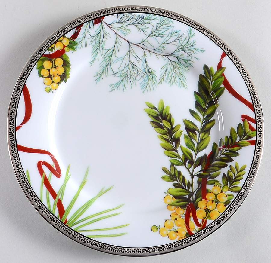 Grand Buffet Platinum (Christmas) Salad Plate by Charter Club-1