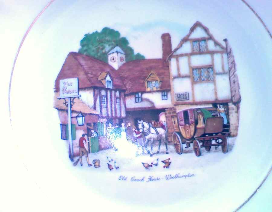 Old Coach House Salad Plate by Crown Regent (Romania)-1