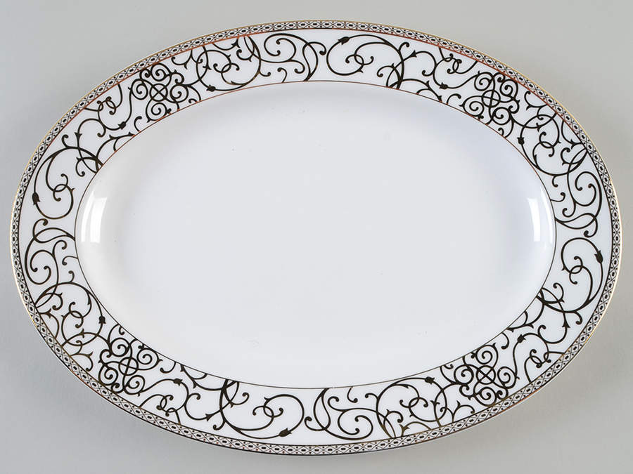 Athena 14" Oval Serving Platter by Darbie Angell (Cru Dinnerware)-1