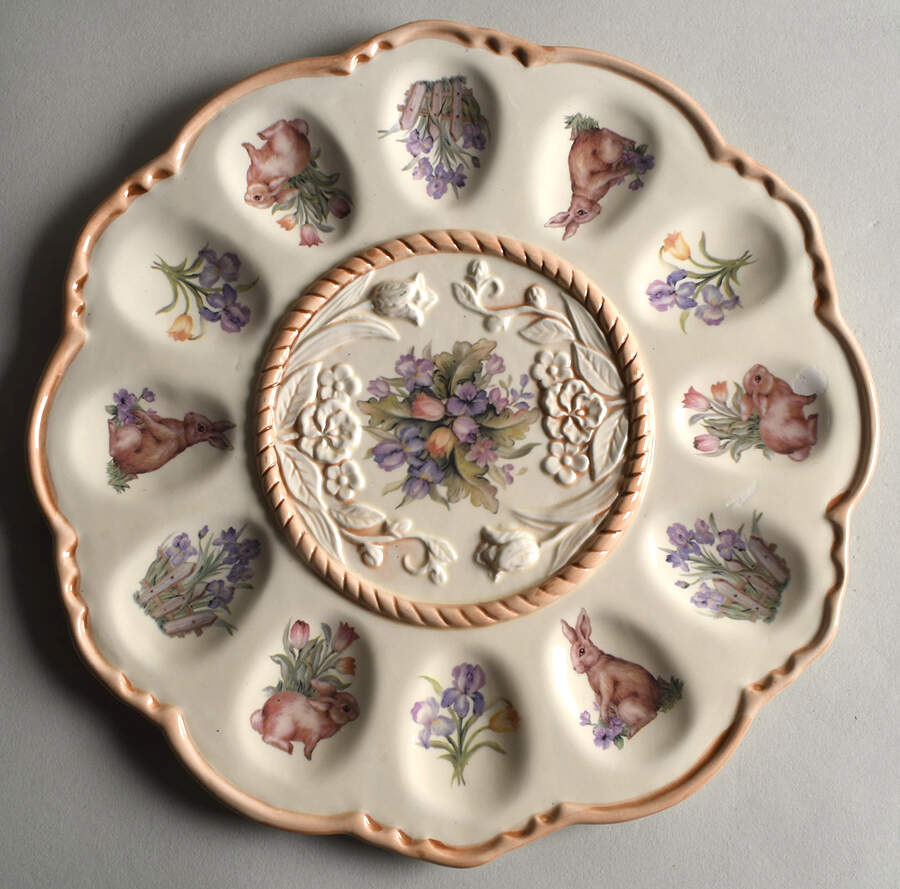 Easter Treasures Deviled Egg Plate by Cracker Barrel-1