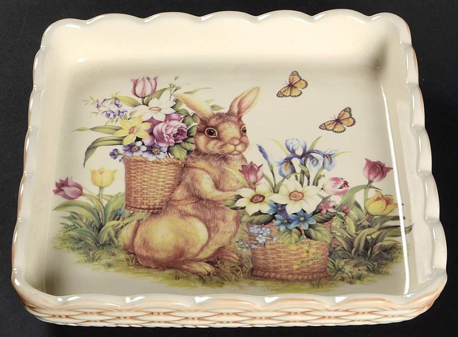 Easter Treasures Tray for 6 Piece Tea Set by Cracker Barrel-1