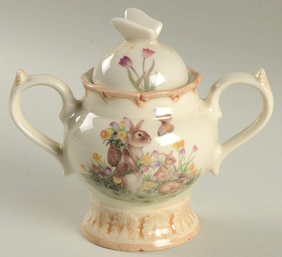 Easter Traditions Sugar Bowl & Lid by Cracker Barrel-1