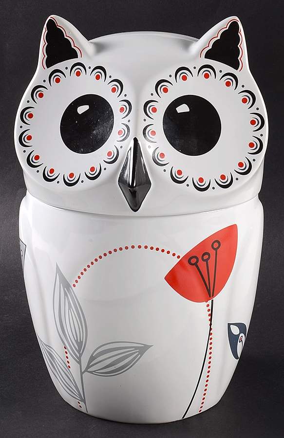 Owl Cookie Jar & Lid by The Cellar (China)-1