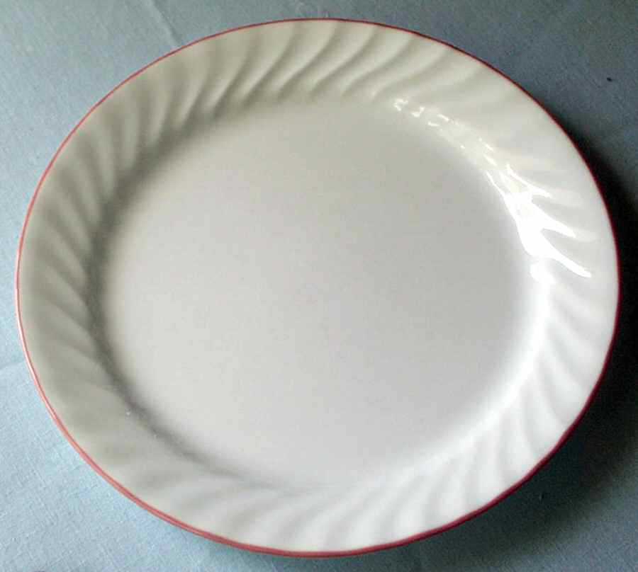 Enhancements (Red Trim, Corelle) Dinner Plate by Corning Corelle-1