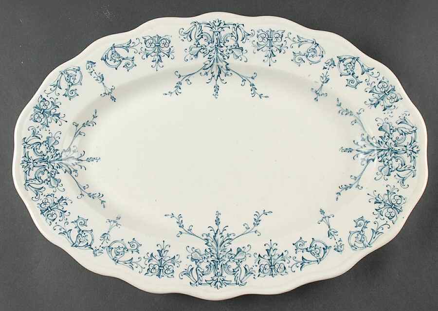 Moustiers 15" Oval Serving Platter by Clairefontaine-1