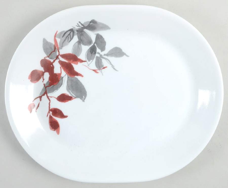 Kyoto Leaves 12" Oval Serving Platter by Corning Corelle-1
