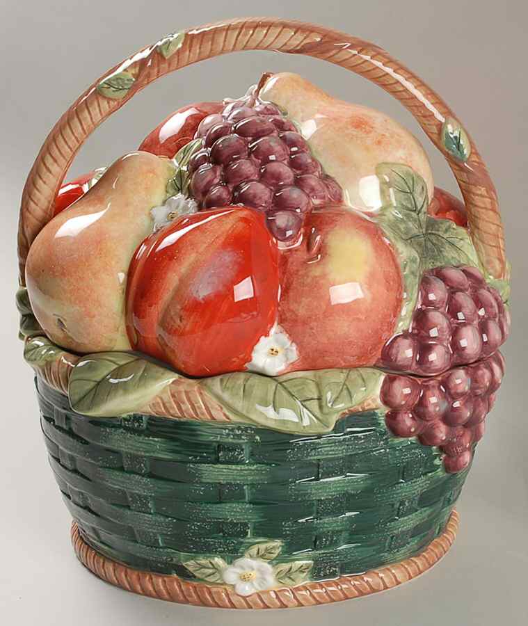 Parisian Fruit Figural Cookie Jar & Lid by Certified International-1