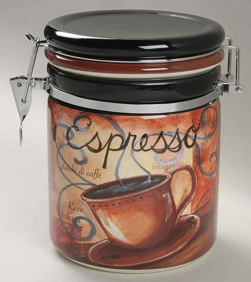 Le Caffe Coffee Canister with Hinged Lid by Certified International-1