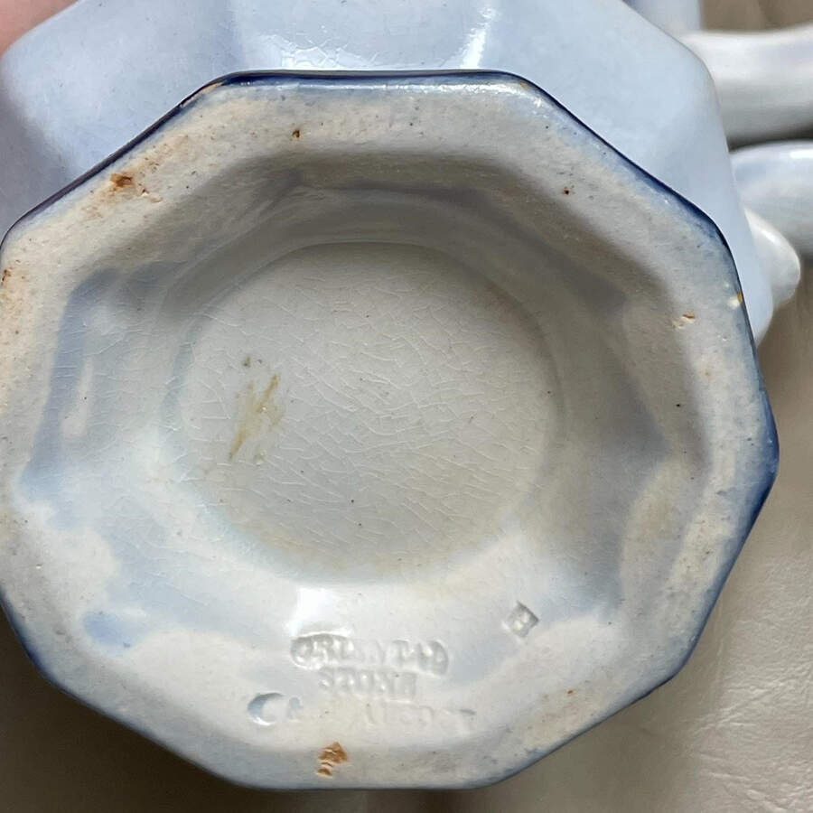 Hong Kong (Flow Blue) Mug by Charles Meigh & Sons-1