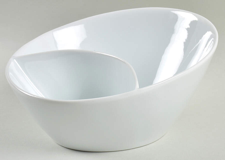 Angle Round Divided Vegetable Bowl by Crate & Barrel-1