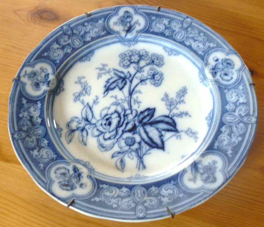 Grosvenor Blue Dinner Plate by Charles Meigh & Sons-1