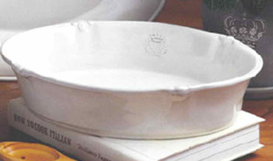 Villa Royale White 12'' Oval Baker by Casafina-1