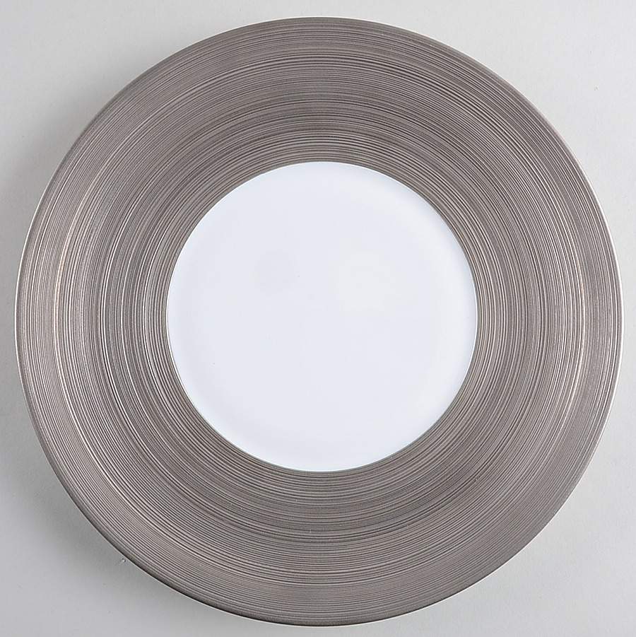 Hemisphere Metallic Grey Dinner Plate by Jean Louis Coquet-1