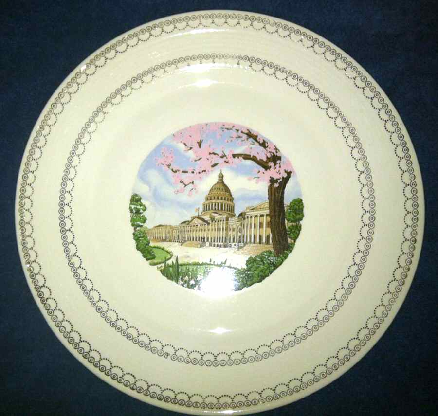 Capitols of Freedom Dinner Plate by Consolidated Home Equipment Co-1
