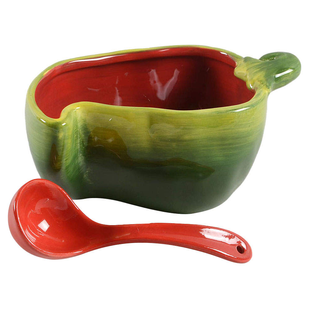 Chili Pepper Salsa Bowl & Spoon Set by Certified International-1
