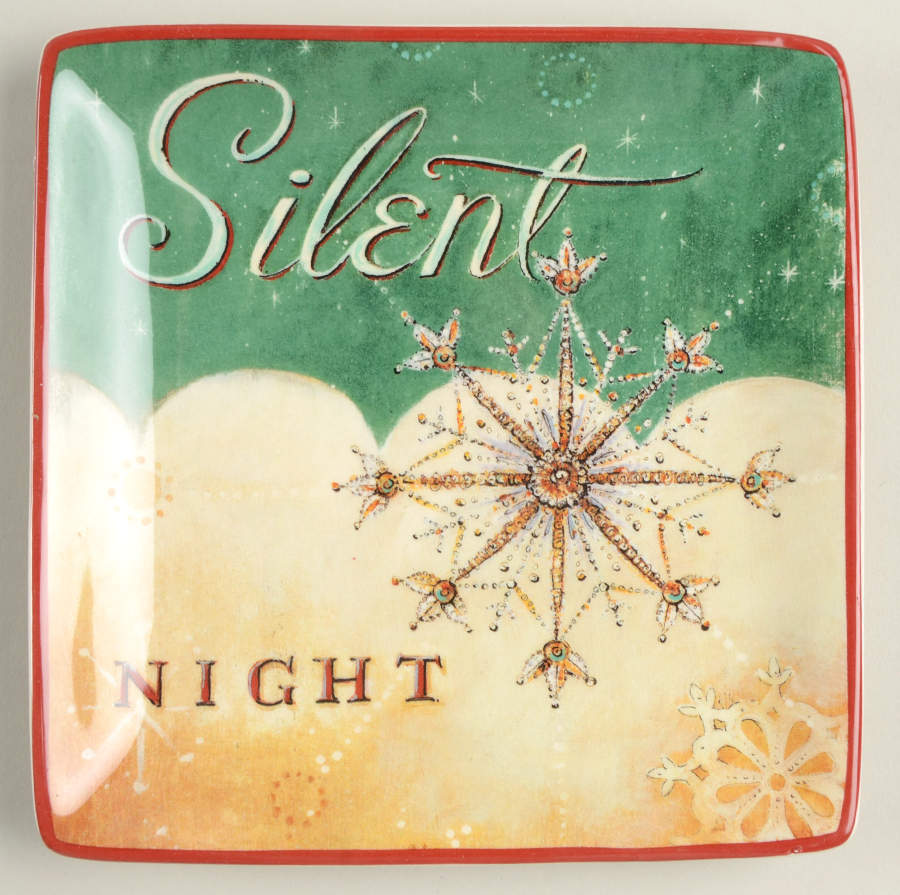 Seasons Greetings Square Canape Plate by Certified International-1