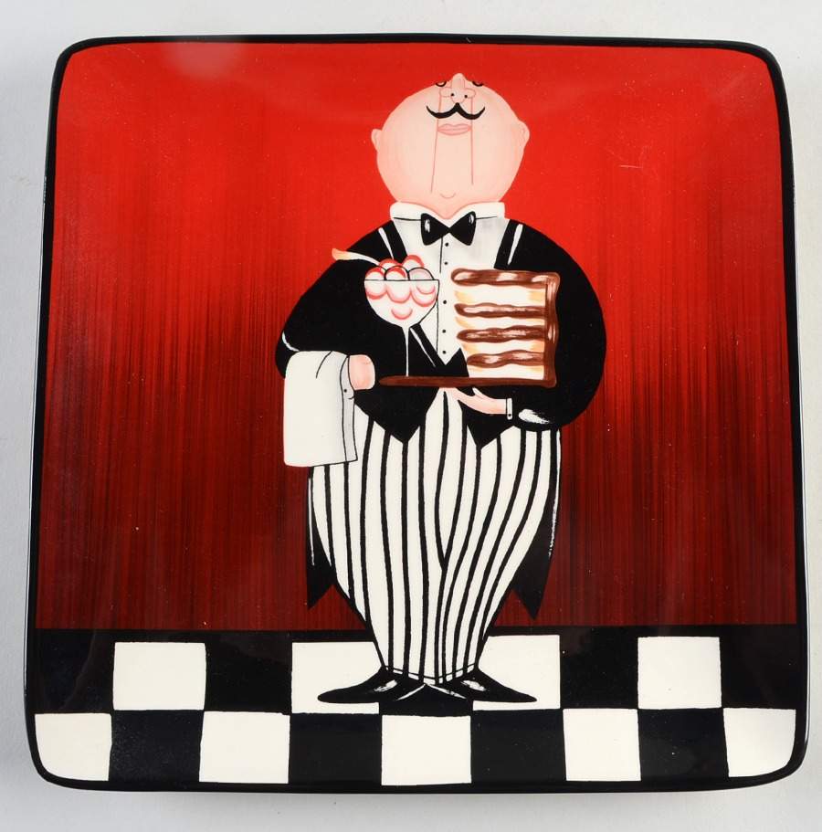 Dinner Is Served (No Words) Square Dinner Plate by Certified International-1