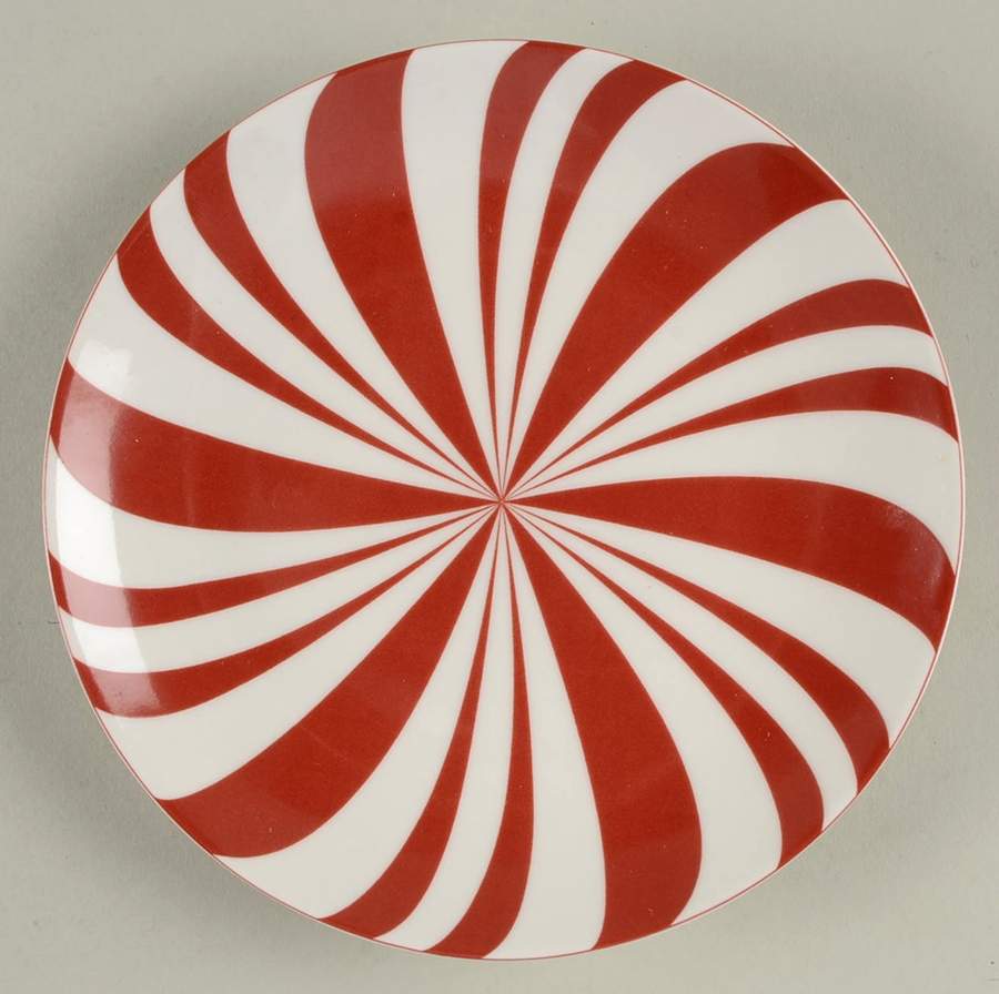 Candy Cane Bread & Butter Plate by BIA Cordon Bleu-1