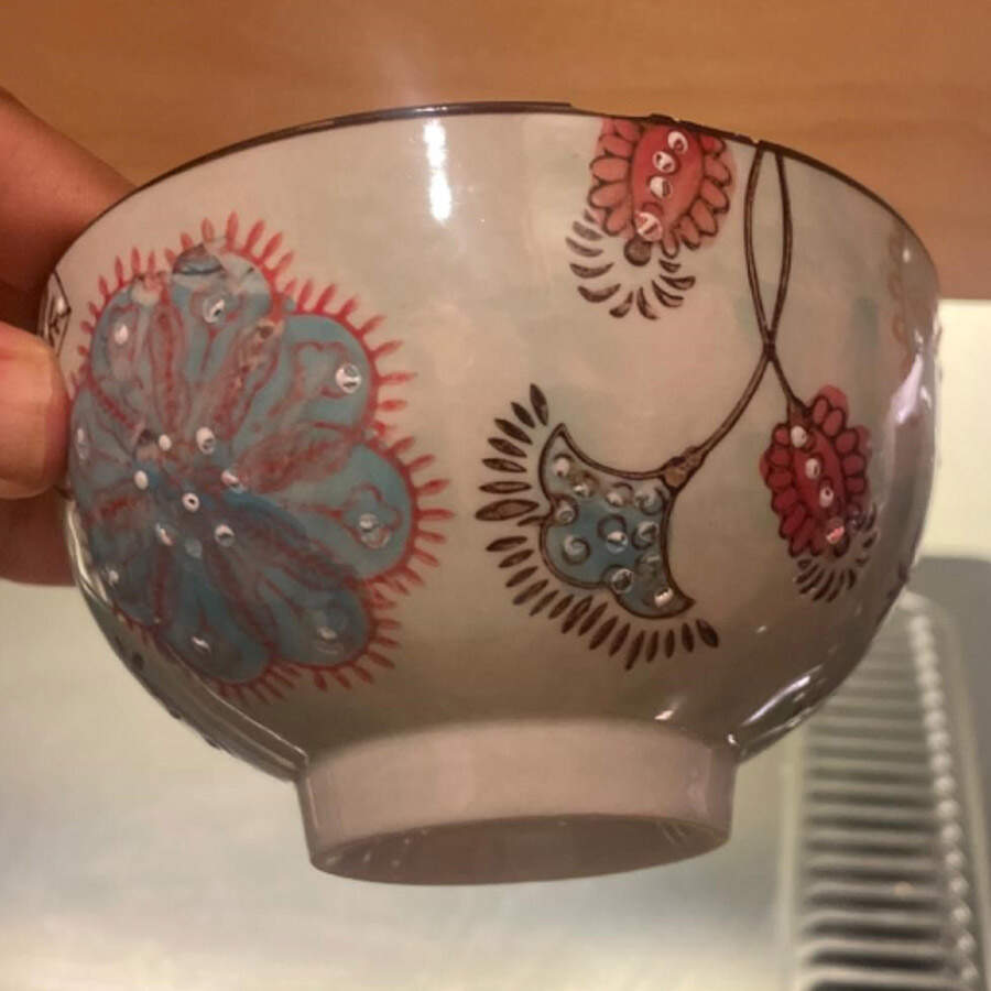 Floral Ceramics Soup/Cereal Bowl by Couleur Nature-1