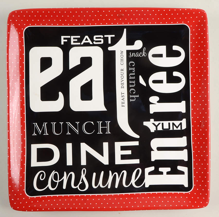 Eat at Mom's 12" Square Serving Platter by Certified International-1
