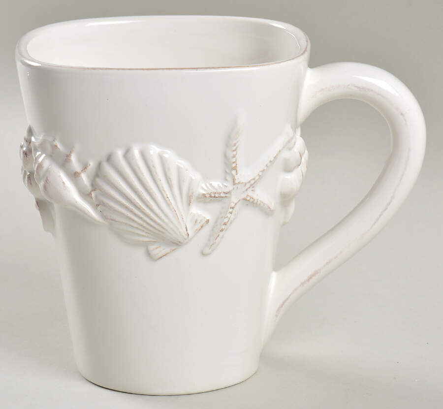 Shell Square Mug by Coastal Home-1