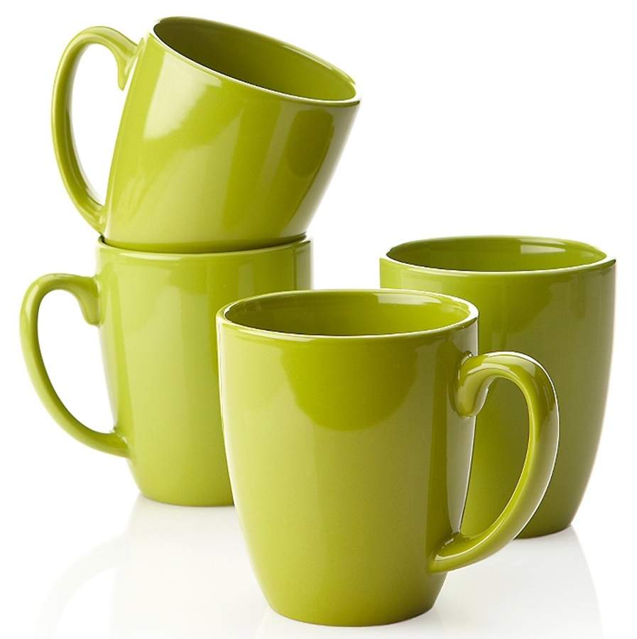 Strokes of Color (Brushed) Apple Green Mug by Corning Corelle-1