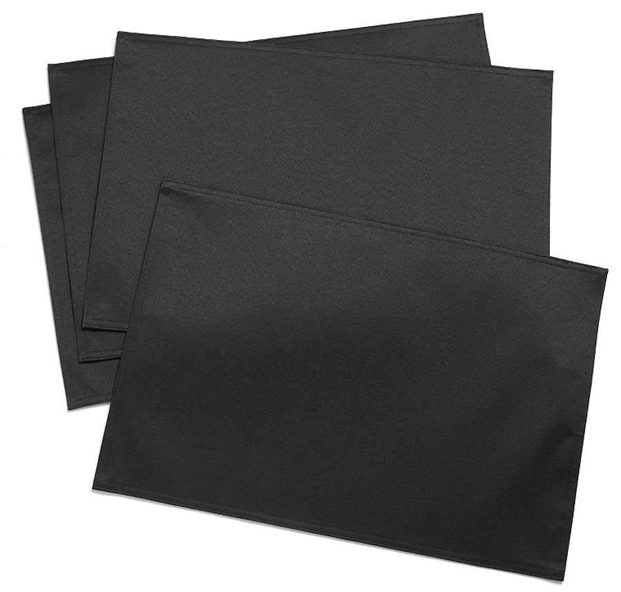 Strokes of Color (Brushed) Rich Black Cloth Placemat by Corning Corelle-1