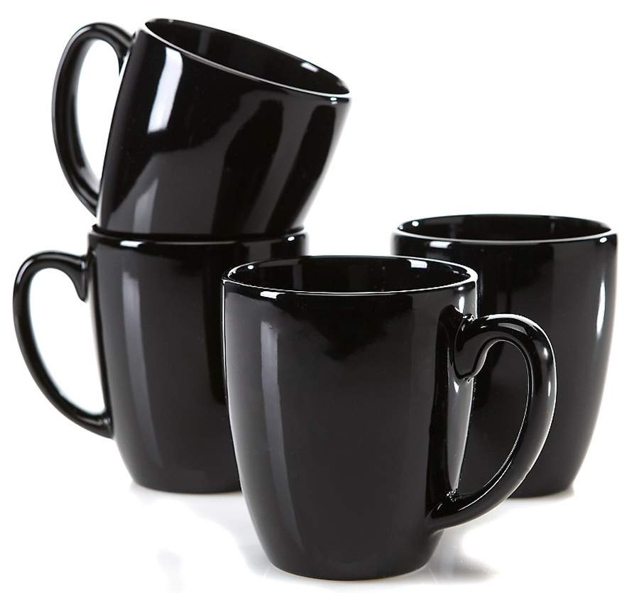 Strokes of Color (Brushed) Rich Black Mug by Corning Corelle-1