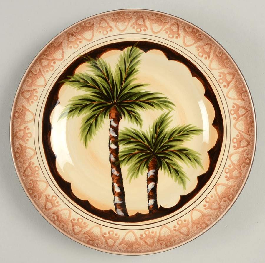 Nefelin Palm Salad Plate by Corsica Home-1